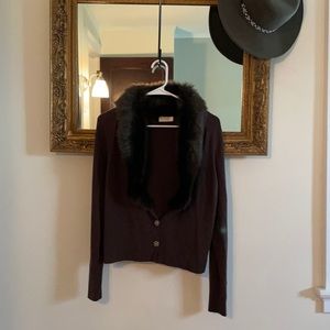 Cardigan with fur